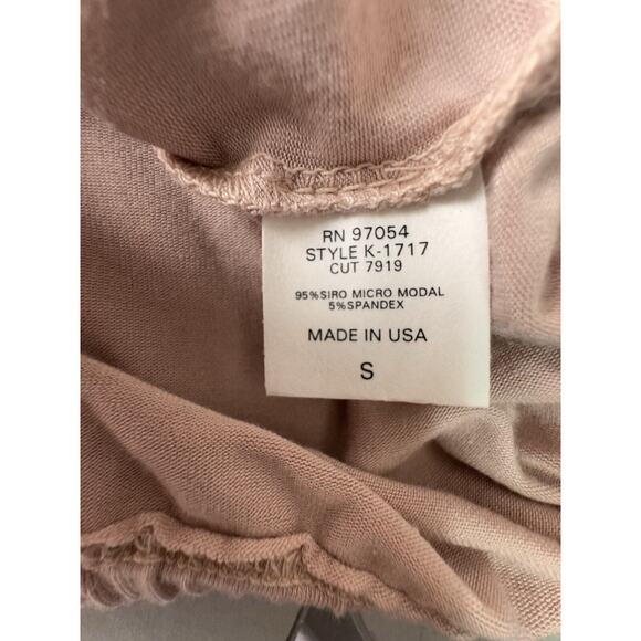 Revolve Krisa Off Shoulder Surplice Front Top in Novelle Blouse Soft Pink, Small - Picture 6 of 9